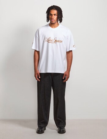 AIR SPACE Threaded Vibes Tee, White product photo