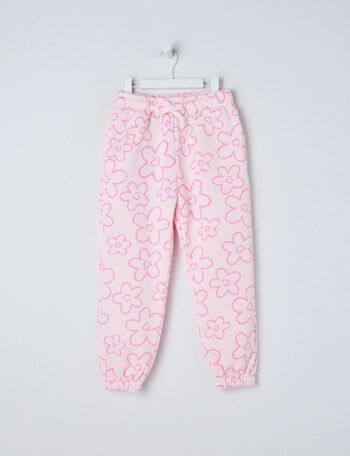 Mac & Ellie Bubble Cuff Trackpant, Candy Pink product photo