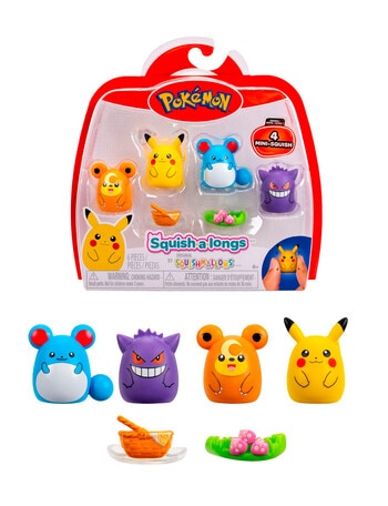 Squishmallows Squishalongs Pokemon, 4-Pack, Assorted product photo