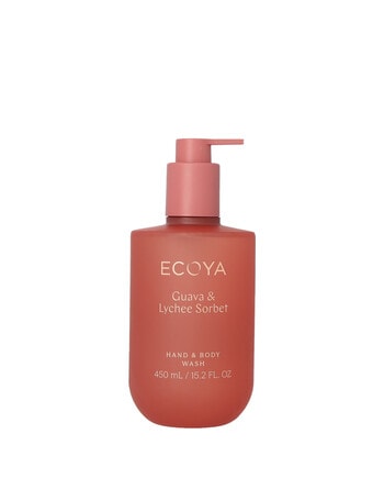 Ecoya Hand & Body Wash, Guava & Lychee Sorbet, 450ml product photo
