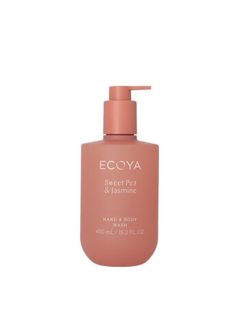 Ecoya Hand & Body Wash, Sweet Pea & Jasmine, 450ml product photo