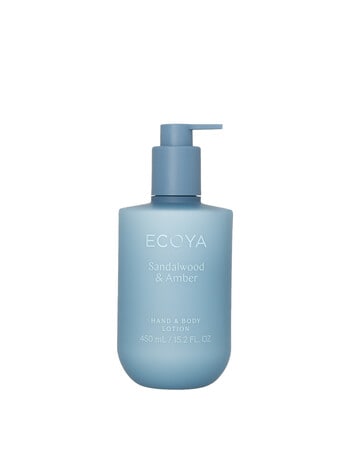 Ecoya Hand & Body Lotion, Sandalwood & Amber, 450ml product photo