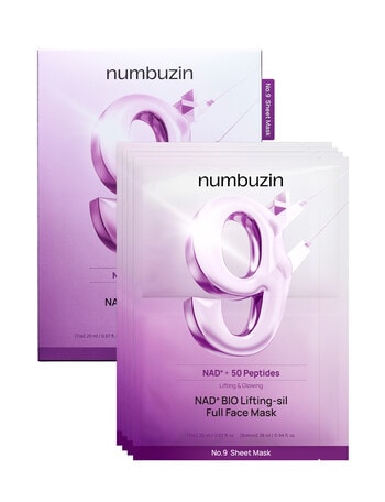 numbuzin No. 9 NAD+ Bio Lifting-sil Full Face Mask 4-Pack product photo