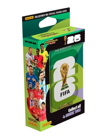 Cards WC26 Adrenalyn Pocket Tins, Assorted product photo
