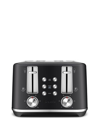 Breville ToastSet 4 Slice Toaster, Matte Black, LTA642MTB product photo