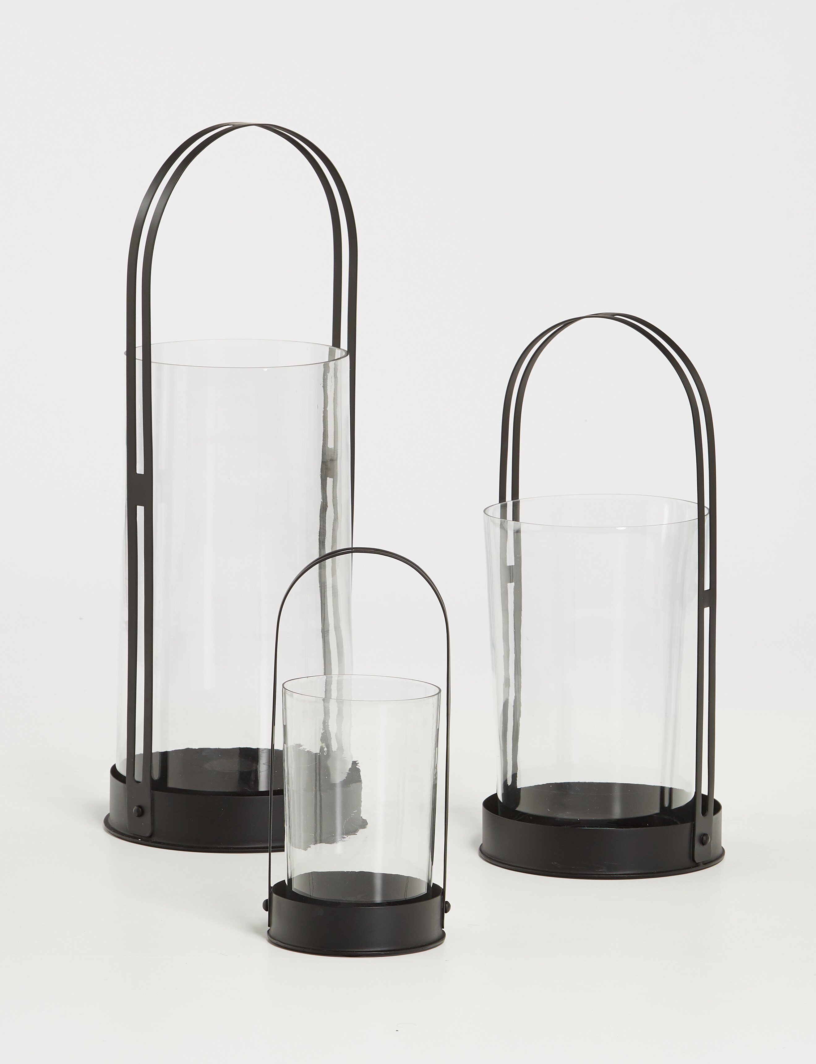 M&Co Metal & Glass Lantern, Large product photo