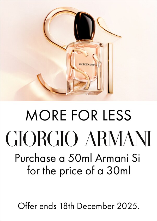 MORE FOR LESS on Armani Si