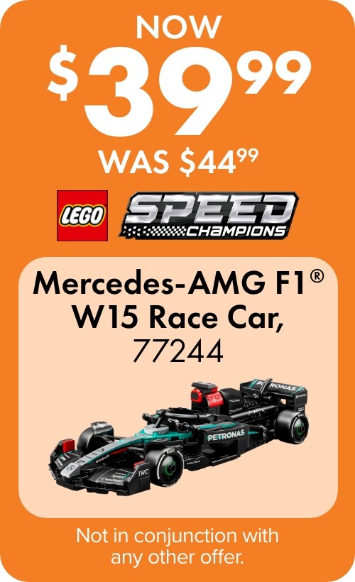NOW $39.99 WAS $44.99 Mercedes-AMG F1® W15 Race Car, 77244