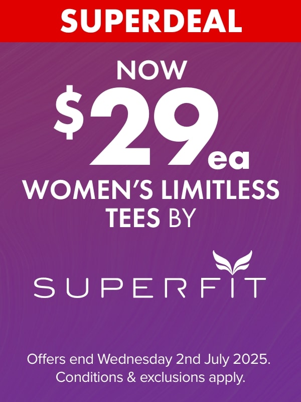 NOW $29ea Women’s Limitless Tees by Superfit