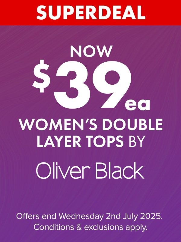NOW $39ea Women's Double Layer Tops by Oliver Black