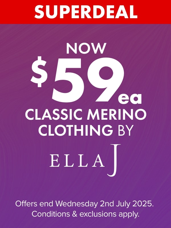 NOW $59ea Classic Merino Clothing by Ella J