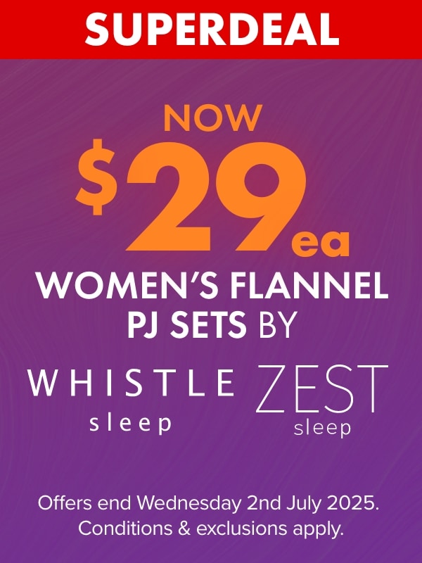 NOW $29ea Women’s Flannel PJ Sets by Whistle Sleep & Zest Sleep
