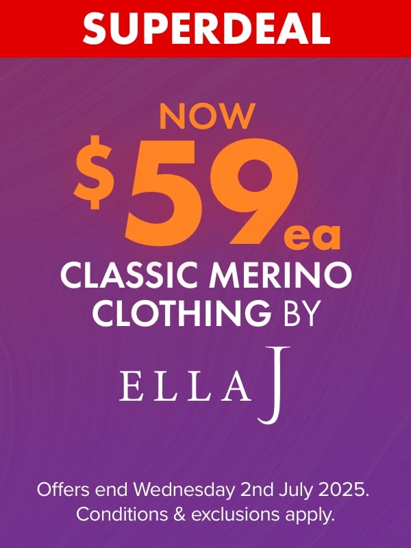 NOW $59ea Classic Merino Clothing by Ella J