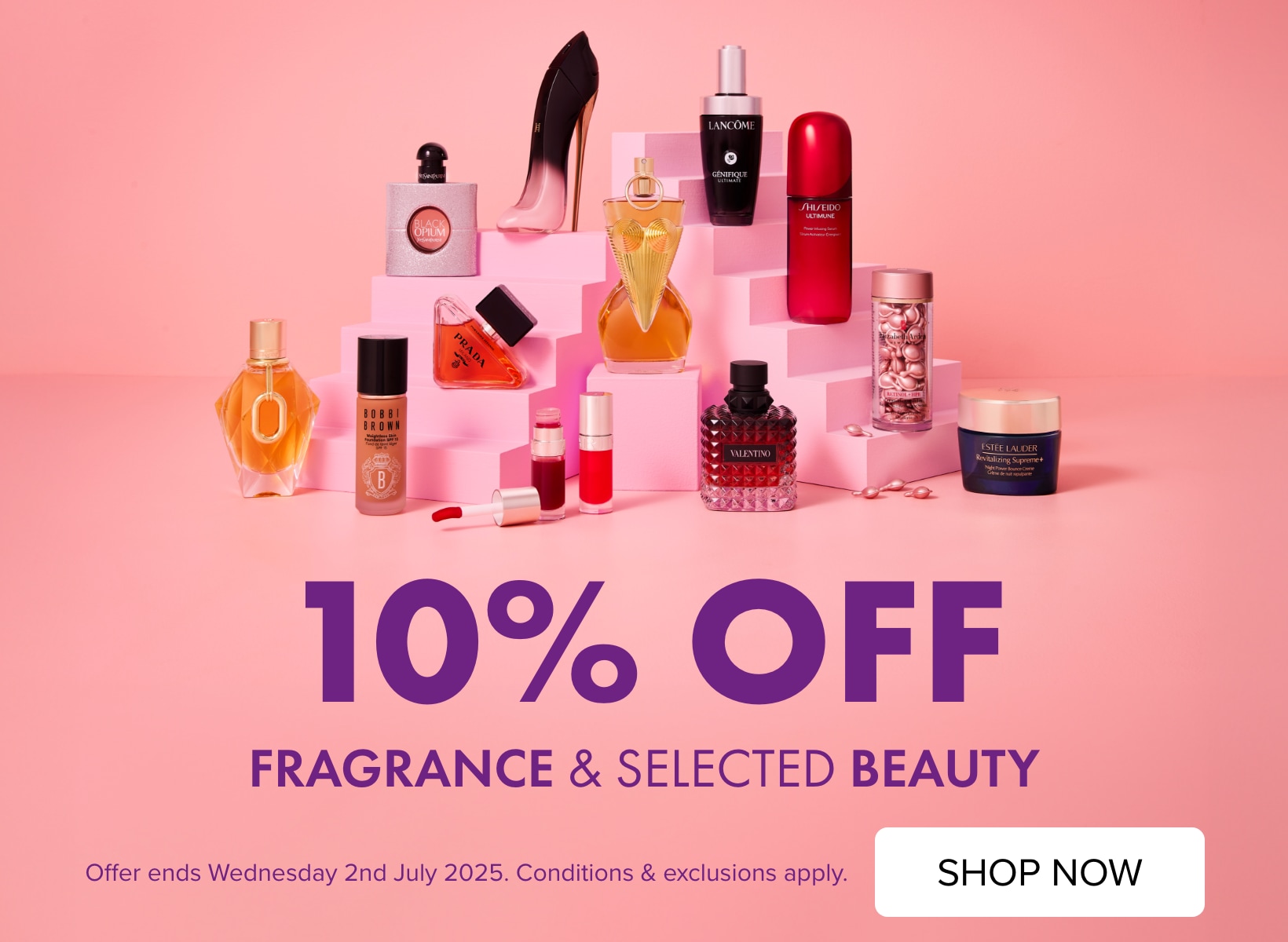 10% OFF Fragrance & Selected Beauty