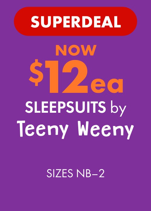 [SUPERDEAL] $12ea Sleepsuits by Teeny Weeny Sizes NB-2