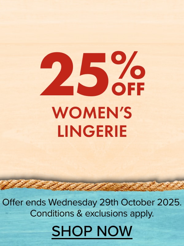25% OFF Women's Lingerie