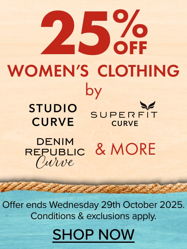 25% OFF Women’s Clothing by Studio Curve, Superfit Curve & Denim Republic Curve