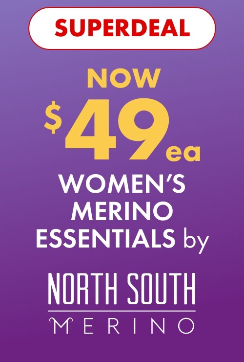 Superdeal NOW $49ea Women's Essentials by North South Merino