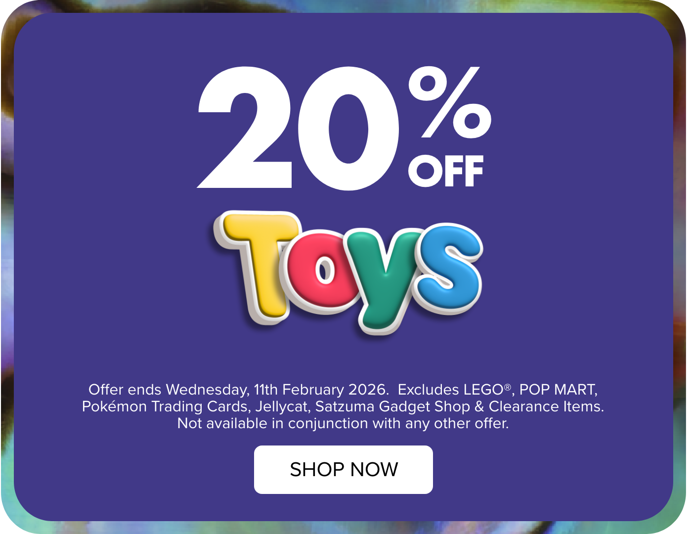 20% OFF Toys 