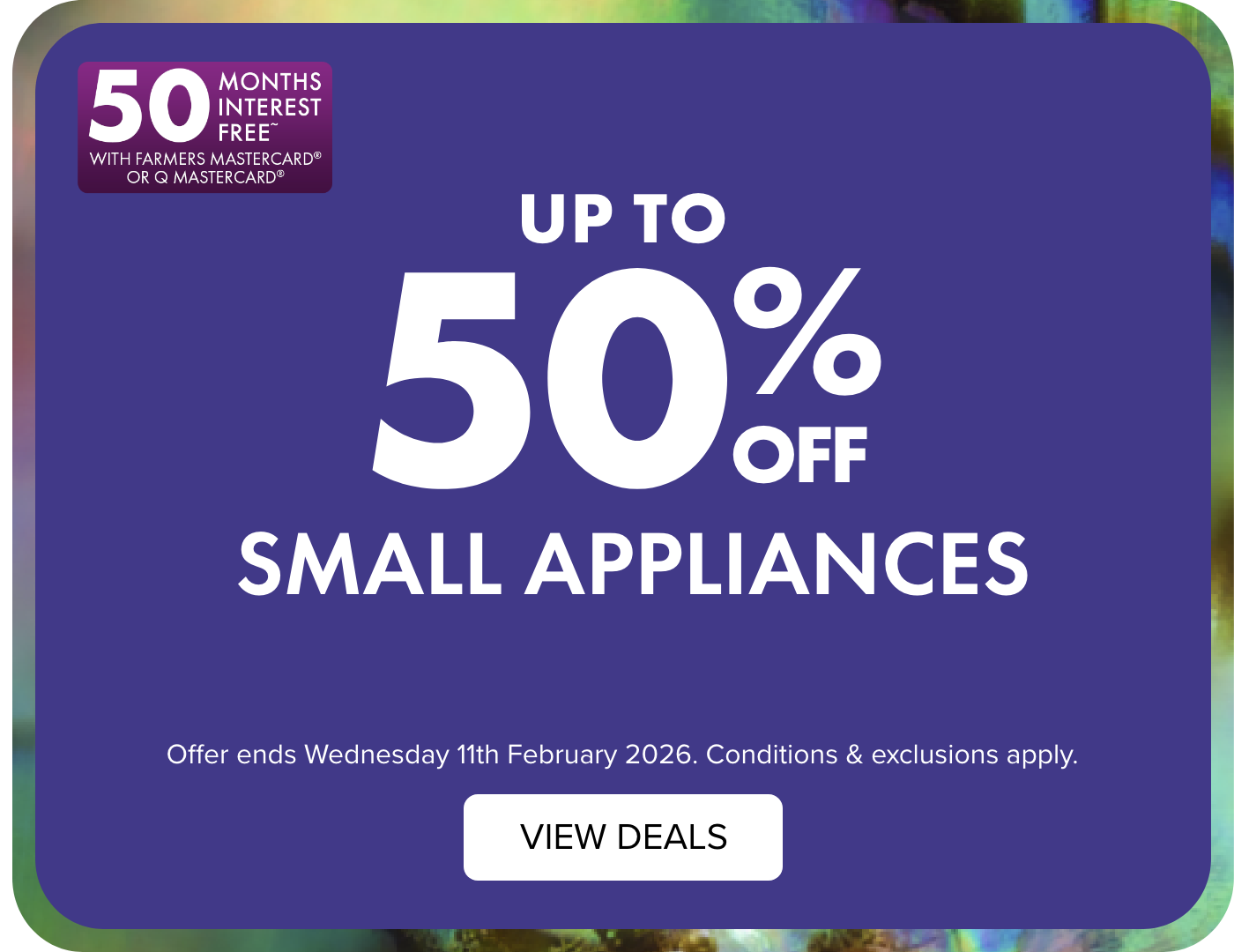 UP TO 50% OFF Small Appliances