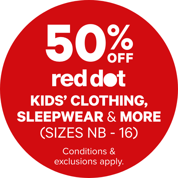 50% OFF Red Dot Kids’ Clothing, Sleepwear & more