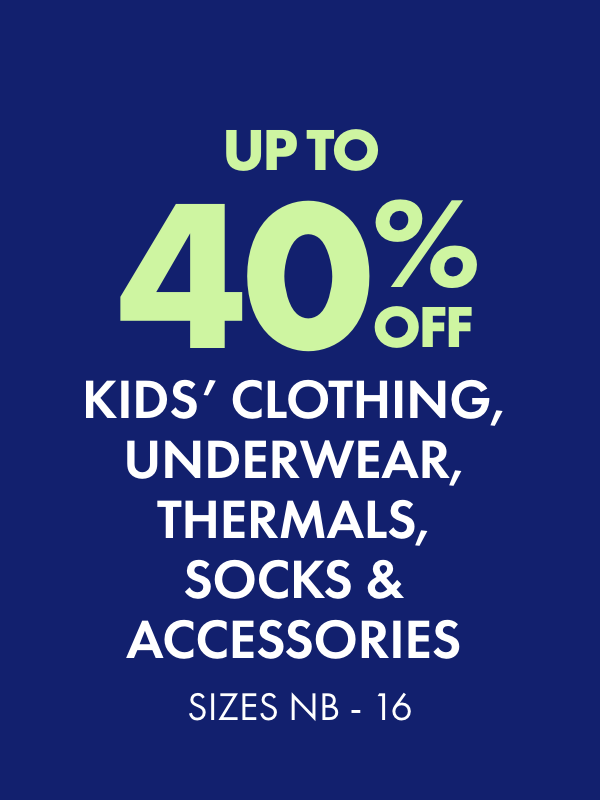 Up to 40% OFF Kids' Clothing