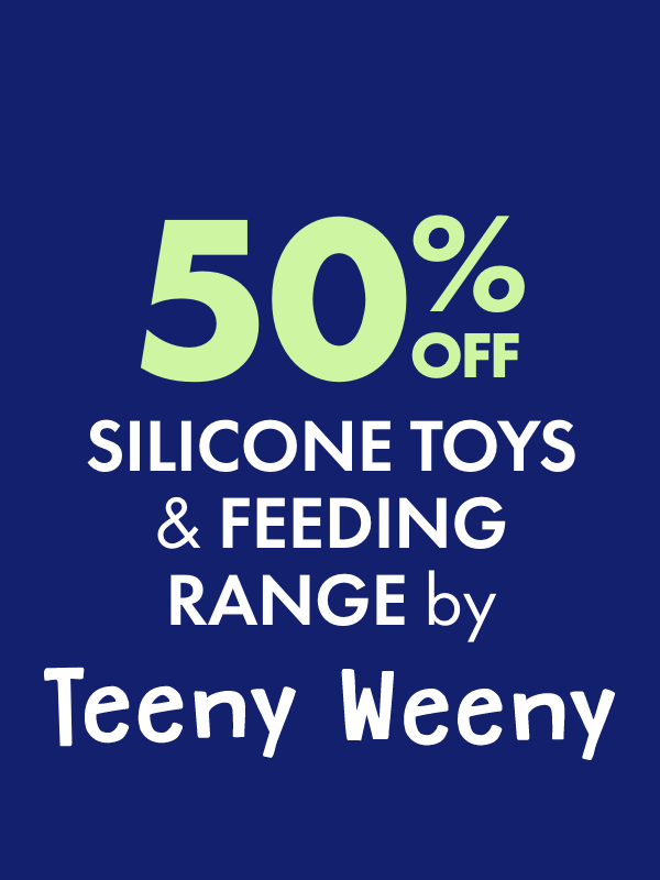 50% OFF Silicone Toys & Feeding Range by Teeny Weeny