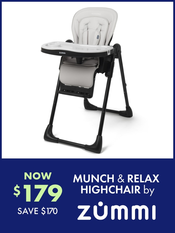 NOW $179 Munch & Relax Highchair by Zummi