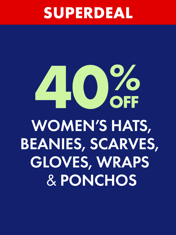 SUPERDEAL 40% OFF Women's Hats & Beanies, Scarves, Gloves, Wraps & Ponchos