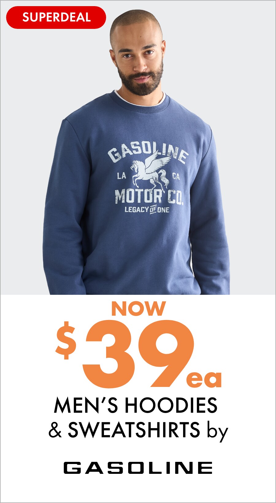 SUPERDEAL Now 39ea Men's Hoodies & Sweatshirts by Gasoline