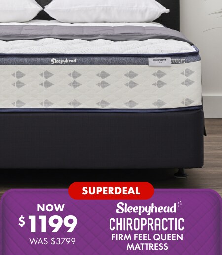 NOW $1199 WAS $3799 Sleepyhead Chiropractic Firm Feel Queen Mattress