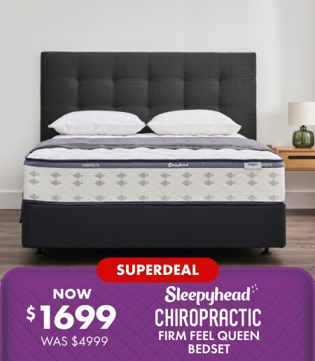 NOW $1699 WAS $4999 Sleepyhead Chiropractic Firm Feel Queen Bedset