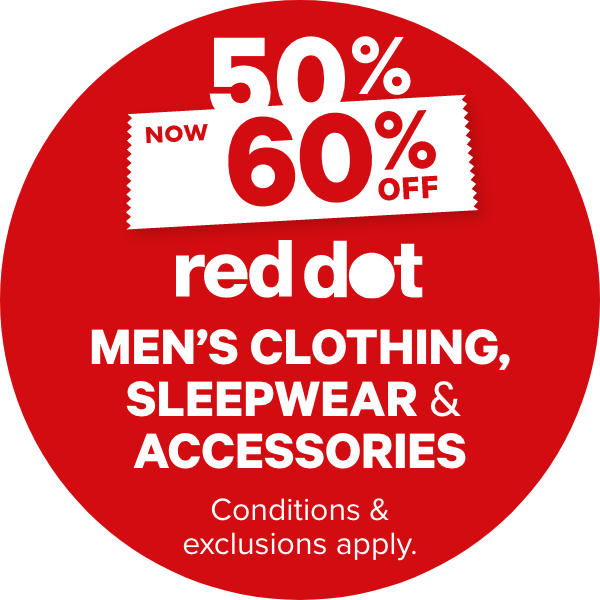 NOW 60% OFF Red Dot Men’s Clothing, Sleepwear & Accessories