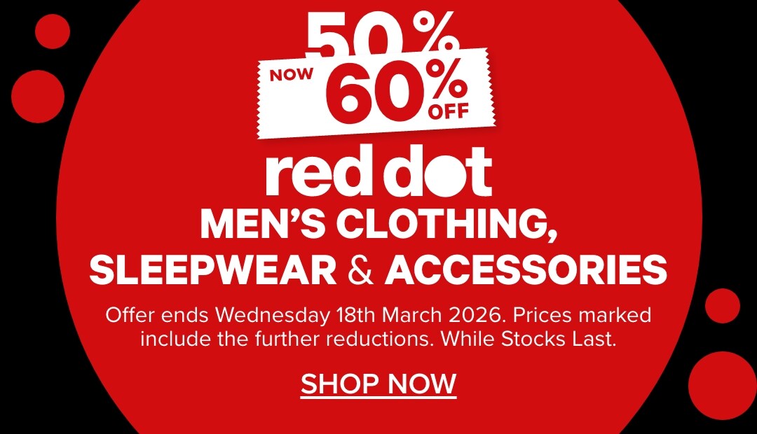 NOW 60% OFF Red Dot Men's Clothing, Sleepwear & Accessories