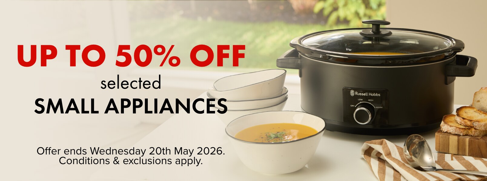 up to 50% OFF selected Small Appliances