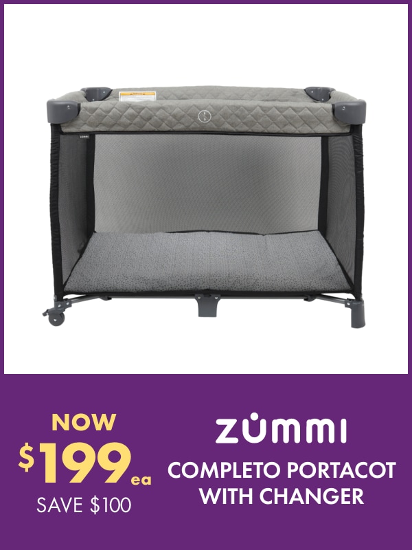 NOW $199 Completo Portacot with Changer by Zummi