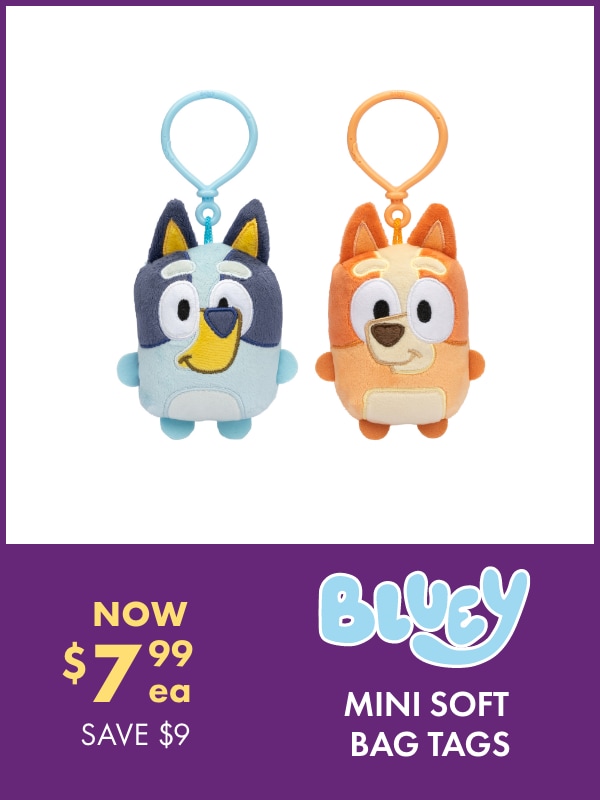 Now $7.99ea Mini Soft Bag Tags by BLUEY