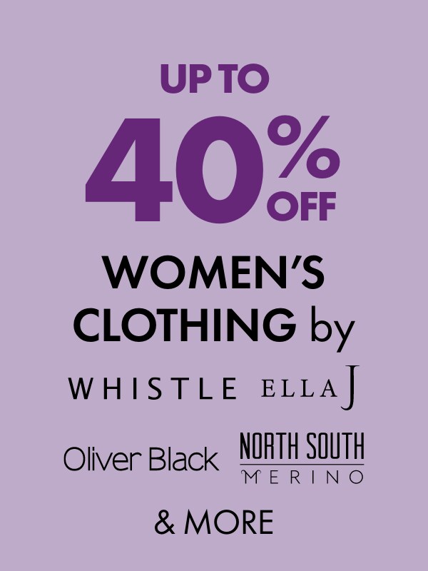 Upto 40% Off Women's Clothing by Whistle, EllaJ, Oliver Black, North South Merino & More