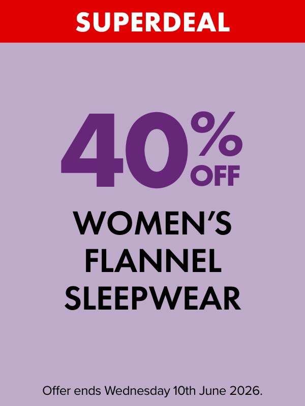 SUPERDEAL 40% Off Women's Flannel Sleepwear