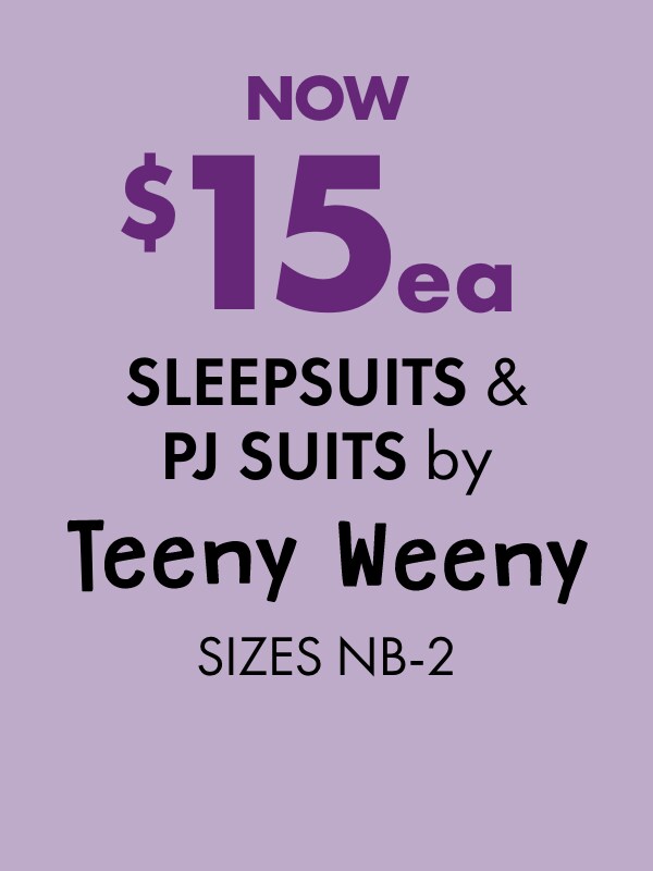 NOW $15ea Sleepsuits & PJ Suits by Teeny Weeny Sizes NB-2